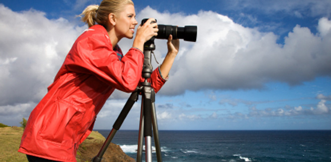 Photographer with tripod