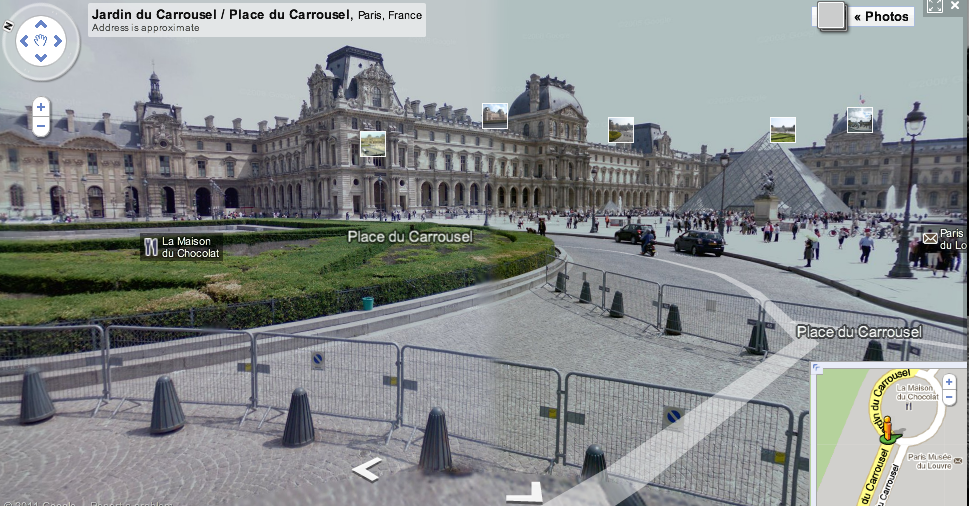 Google Street View Paris France Louvre