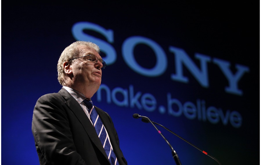 Howard Stringer, CEO and president of Sony Corporation, speaks at a function to launch the Sony Media Technology Centre on the outskirts of Mumbai