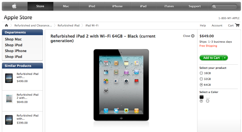 refurbished ipad 2 apple online store