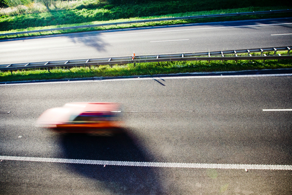 speeding car