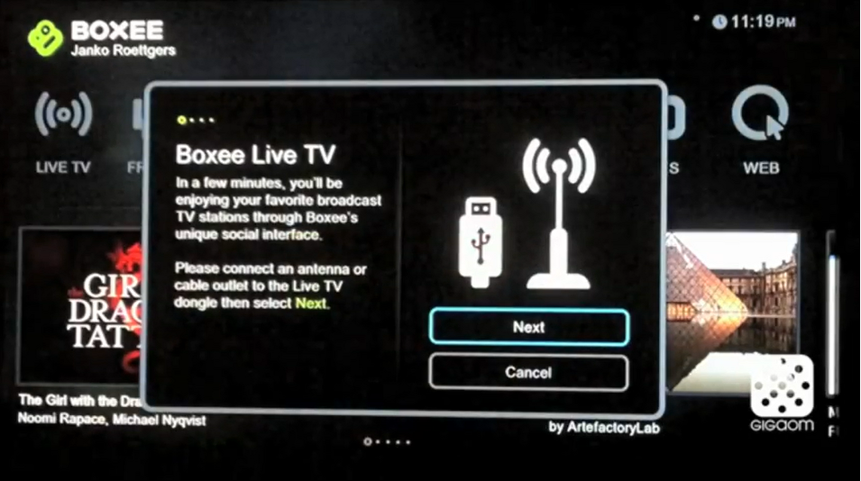 Boxee live tv