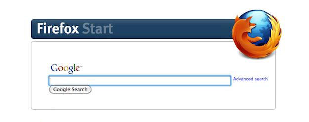 Firefox Start Google Search