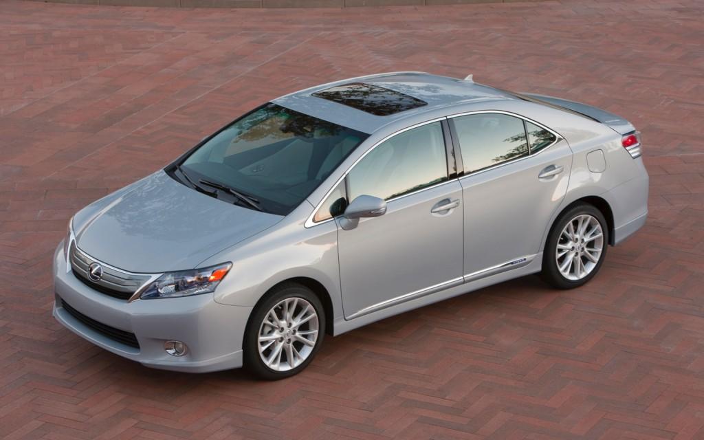 Lexus HS250h overhead front three-quarter view