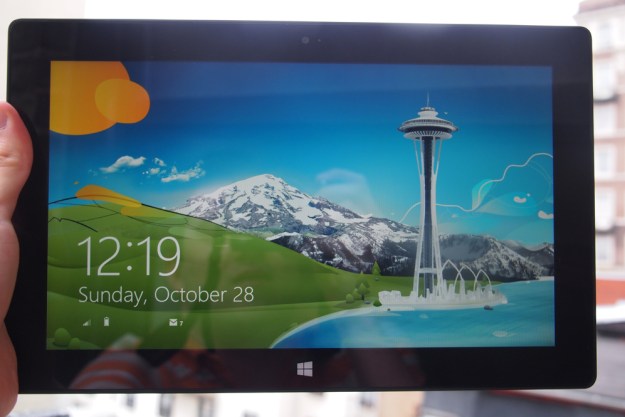 Microsoft Surface With Windows RT front screen