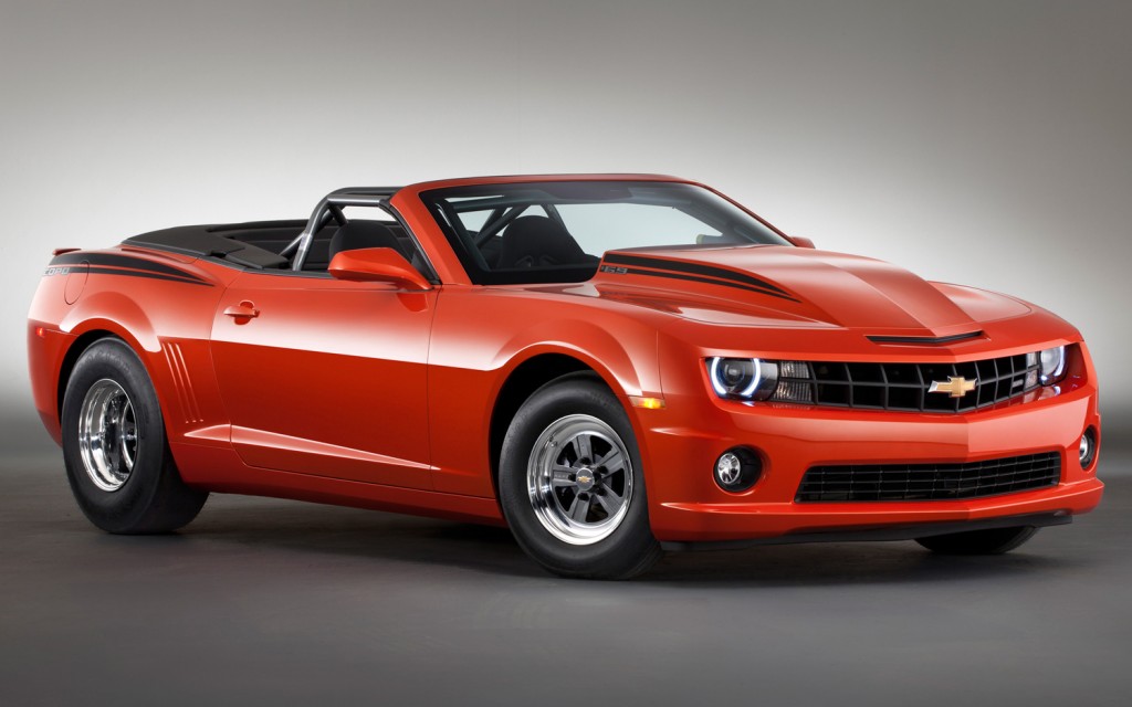 2012 Chevrolet COPO Camaro convertible front three quarter view