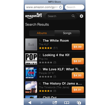 Amazon MP3 Store iOS