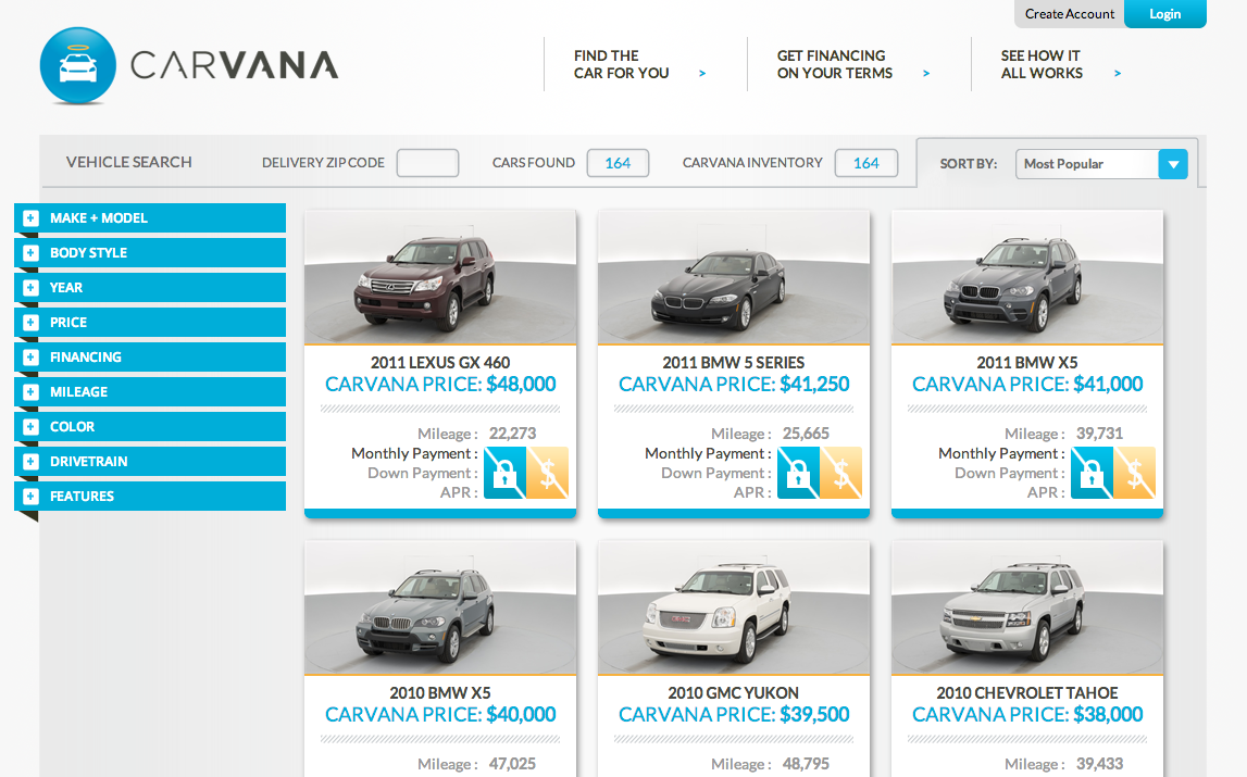 Carvana Website