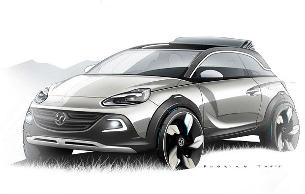 Vauxhall Adam Rocks concept rendering front three quarter