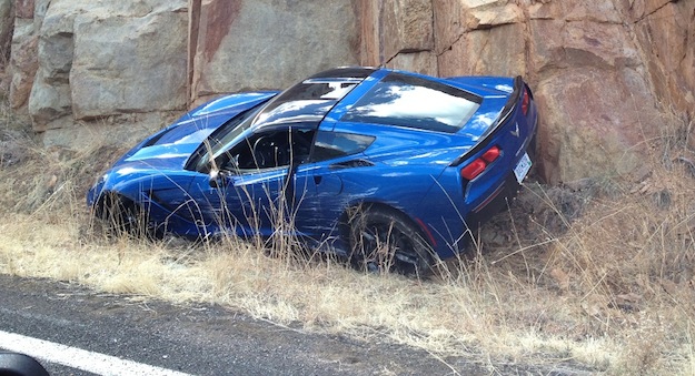 wrecked corvette stingray