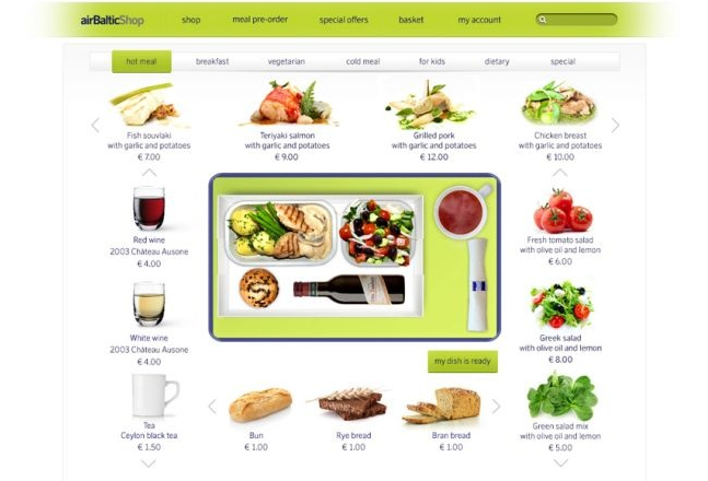 air baltic virtual tray