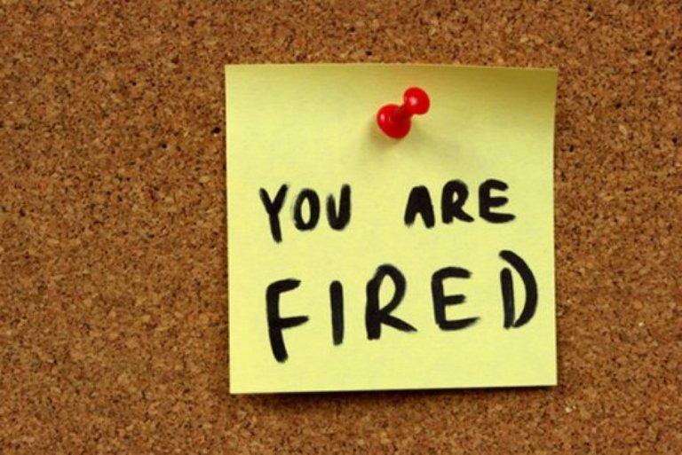 you're fired post it