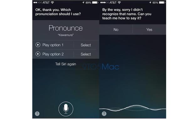 Siri iOS 7 Pronunciation