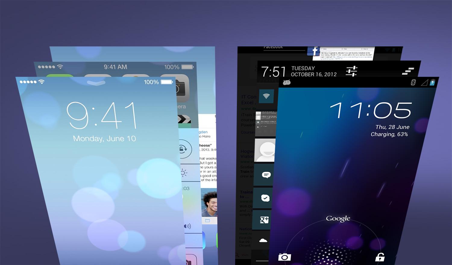 iOS 7 vs Android Jelly Bean