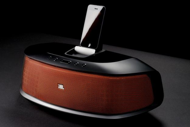 JBL speaker dock review phone front angle