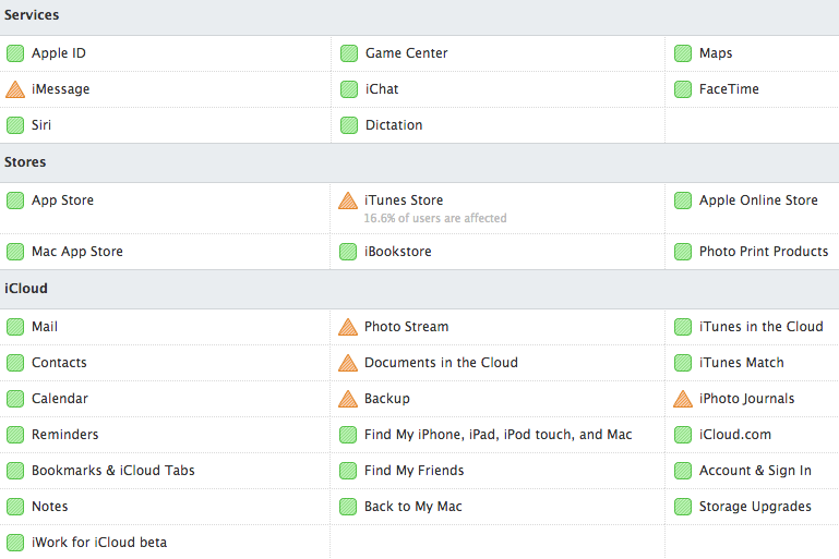 icloud imessage itunes outage apple down 8 22 2013