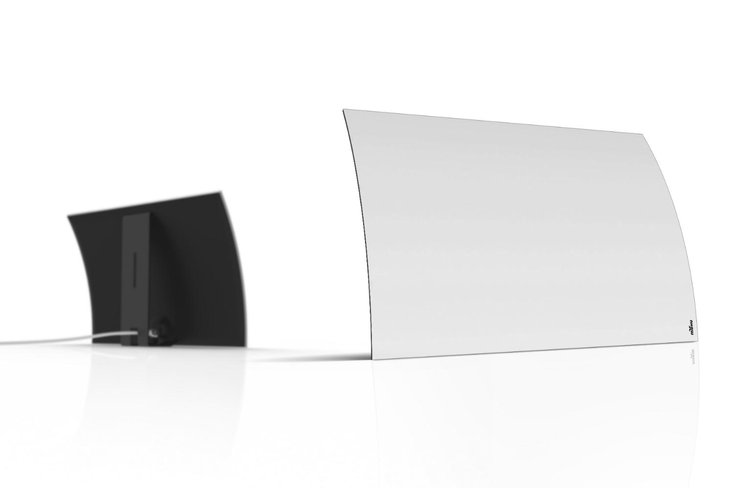 how do you make an hdtv antenna sexy put a curve on it mohu two angles hi res