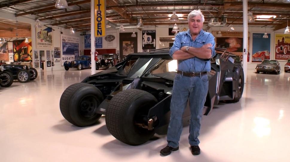 jay leno may not be batman but he got to drive his car bat