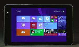 Dell Venue Pro 8 front start screen