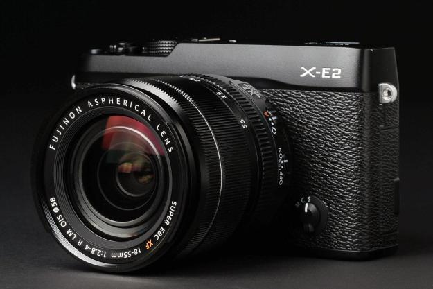 Fujifilm X E2 front left angle