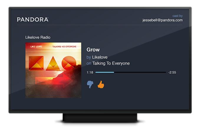 pandora released google chromecast stream music now