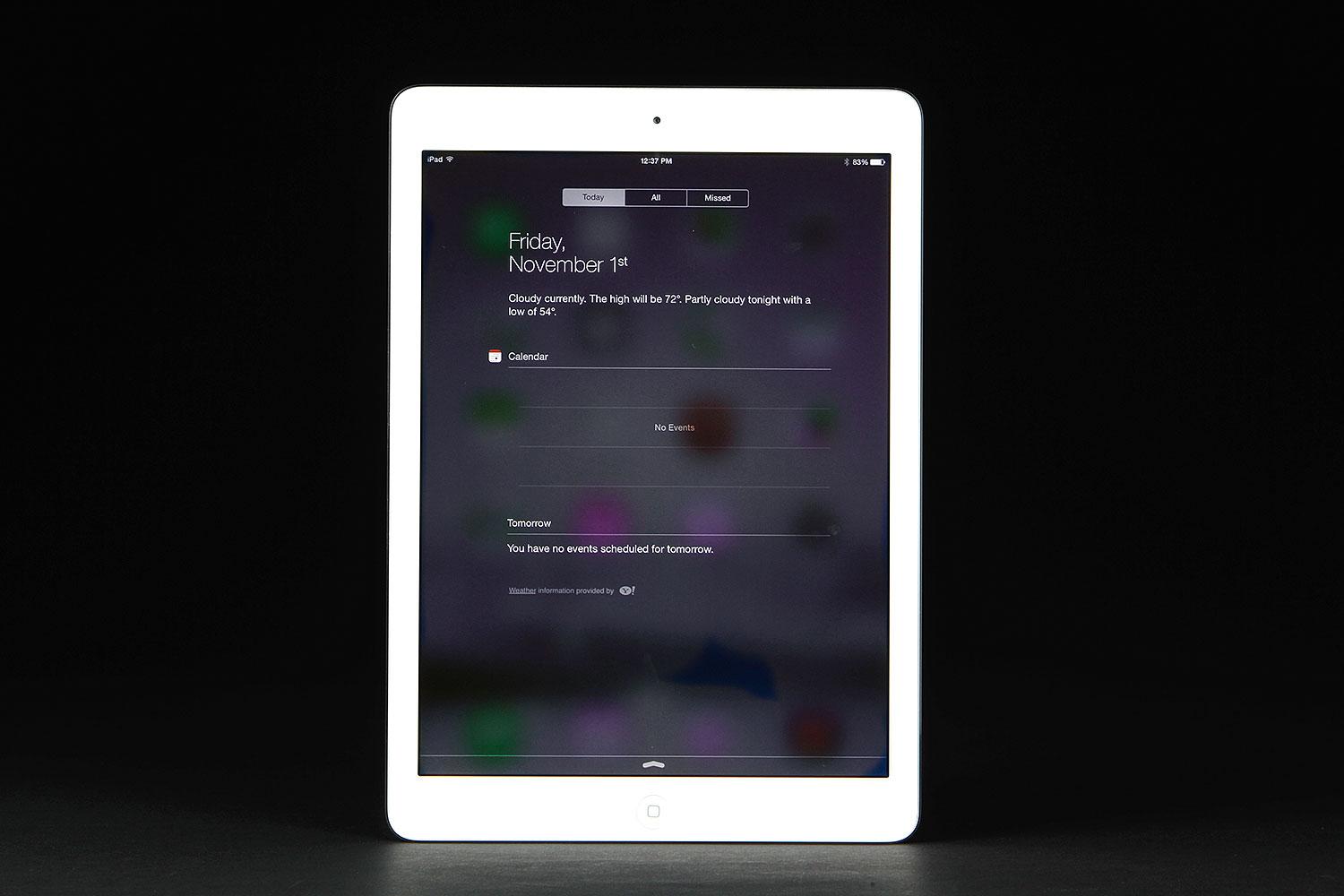 iPad air notifications