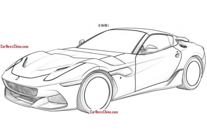 leaked ferrari patent drawings show f12 gto sp arya front three quarter