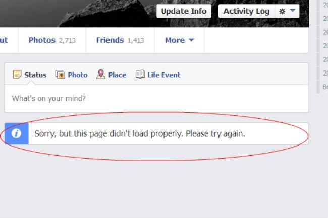 facebook users experience broken timeline