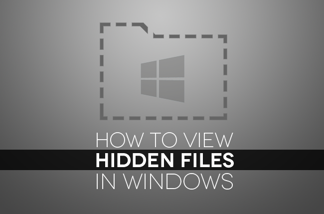 show hidden files in Windows