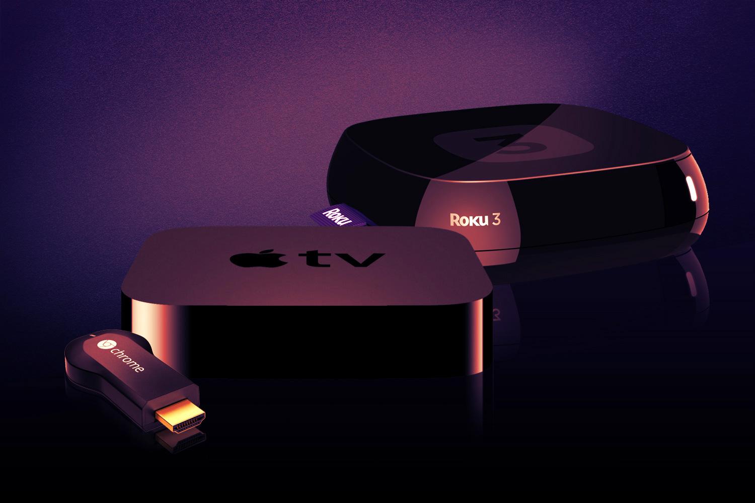 google chromecast versus roku 3 apple tv vs chromcast