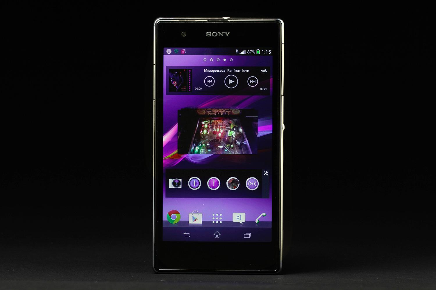 Sony Xperia Z1S review front screen music