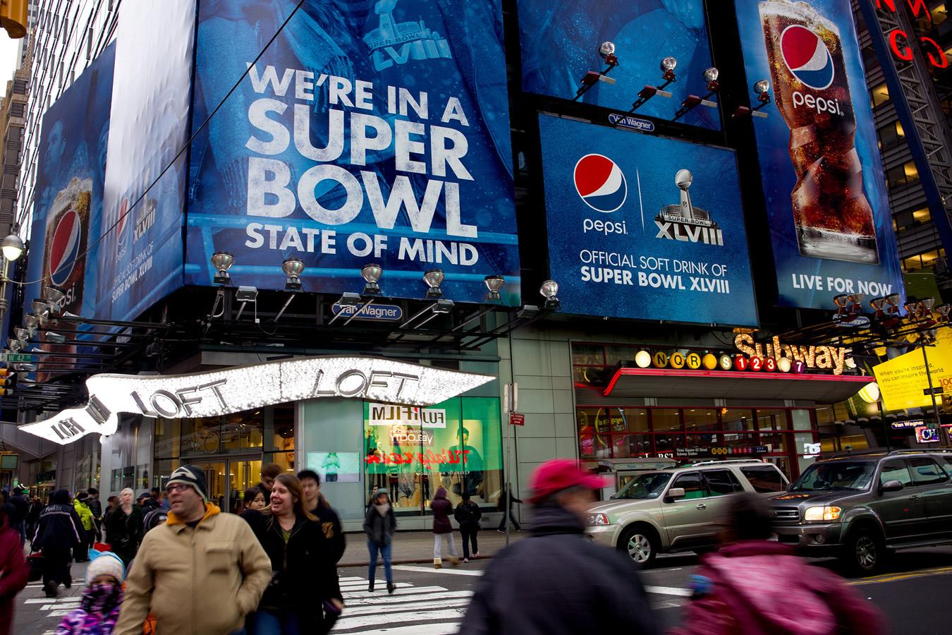 nfl super bowl ibeacon mlb opening day times square