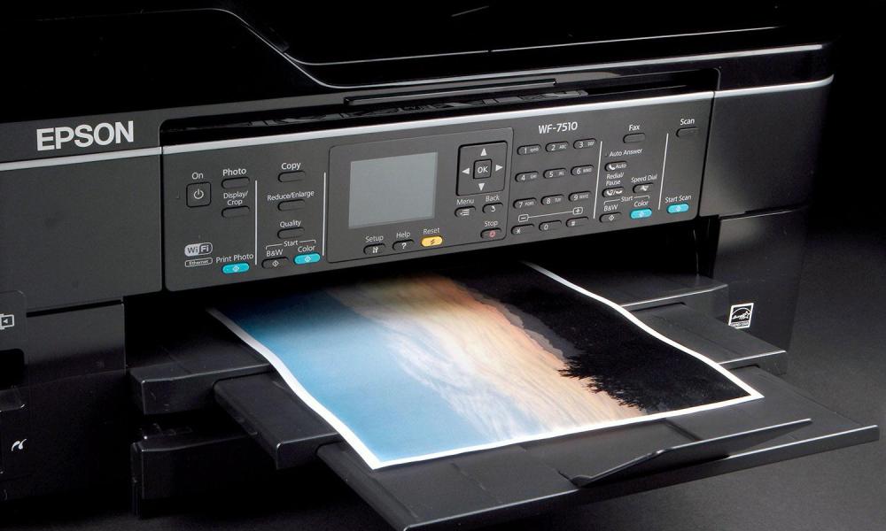 Epson WF-7510 front printing