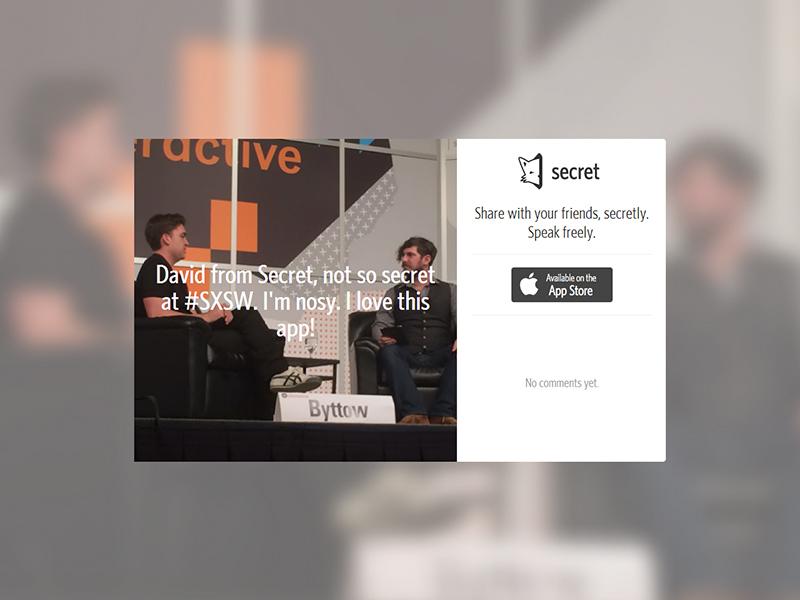 secret sets anonymous web feed sxsw