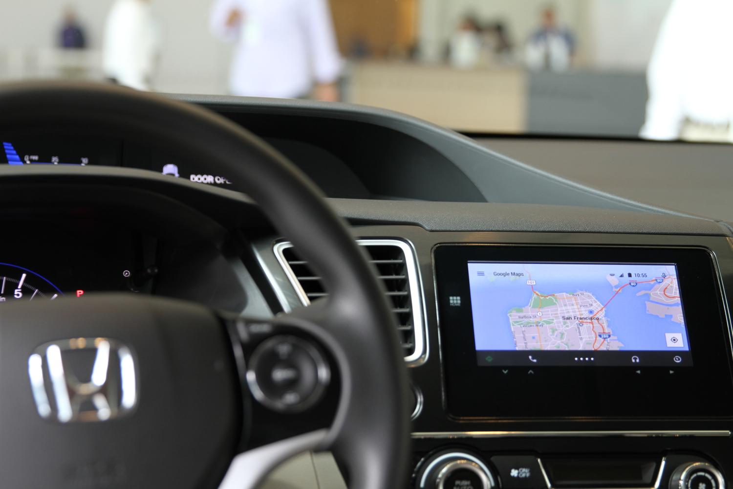 carmakers announce android auto rollout plans in a honda civic