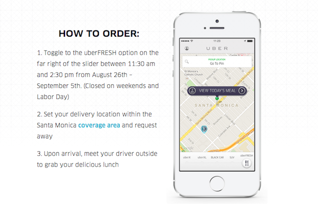 uber tests food delivery service uberfresh in santa monica