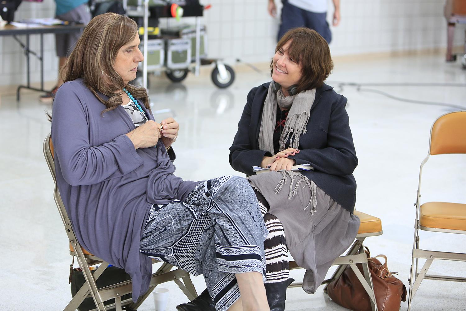 Actor Jeffrey Tambor and Writer/Director Jill Soloway on the set of Transparent