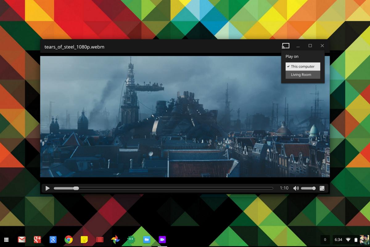 google adds chromecast video streaming dev version chrome os cast