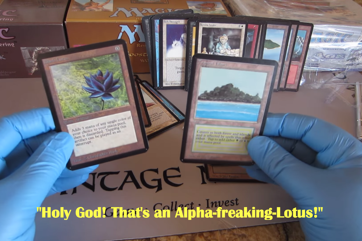 analog trends youtuber gets shock unboxes 30000 magic card black lotus mtg