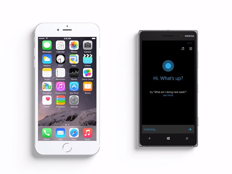 cortana puts siri shame microsofts latest ad vs