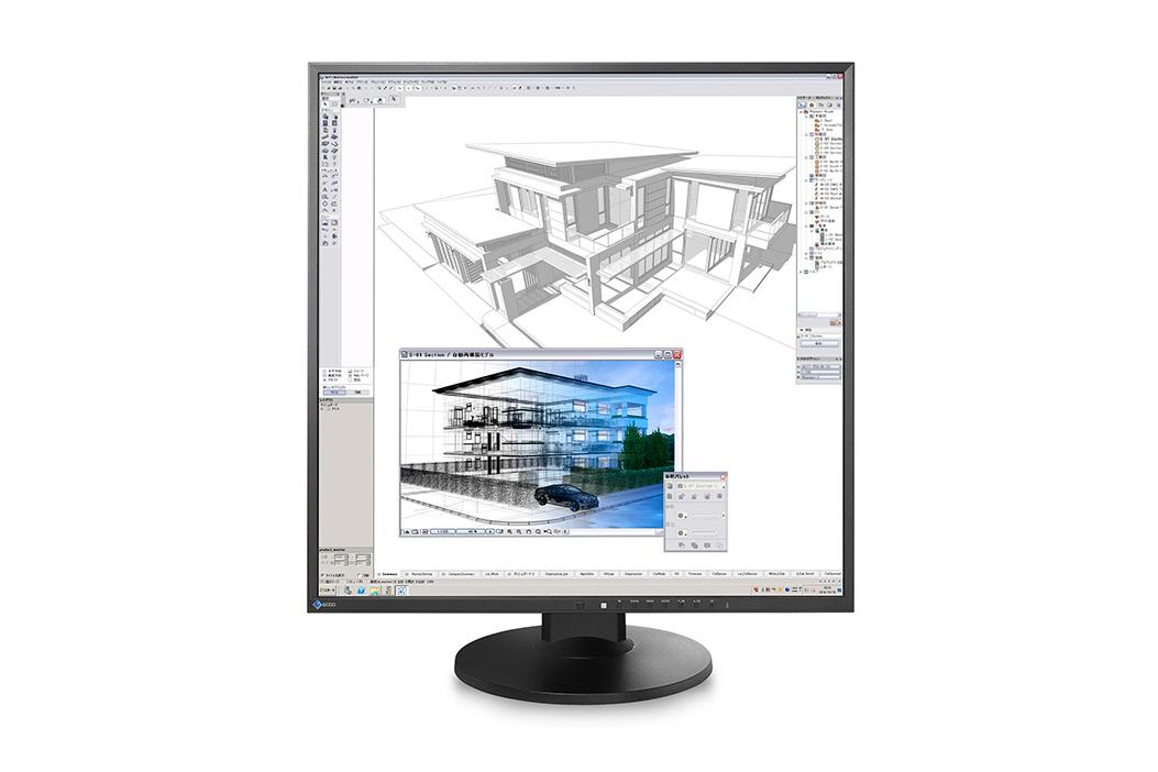 eizo unveils bizarre square shaped monitor ev2730q flexscan