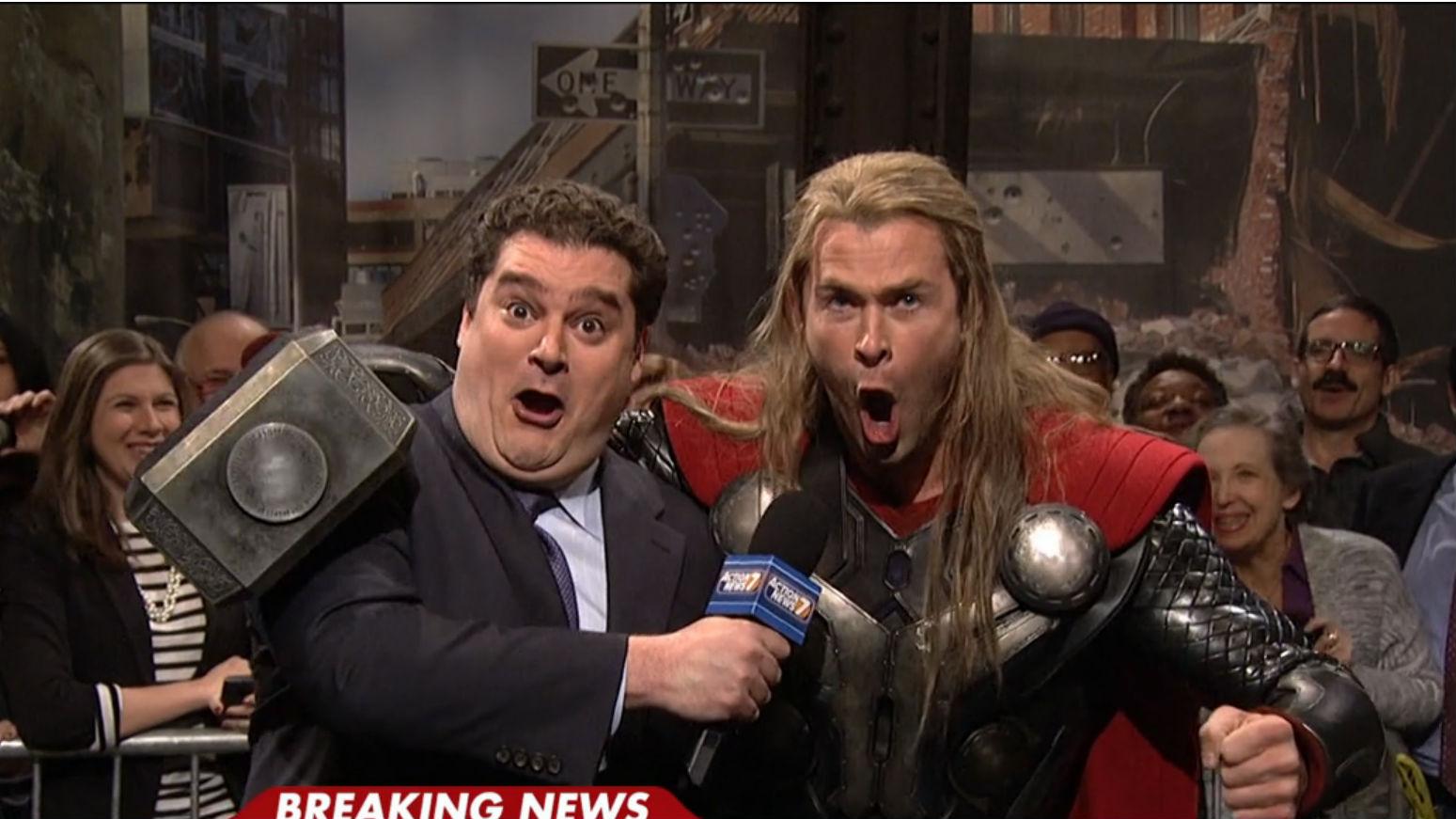 snl chris hemsworth avengers thor skit