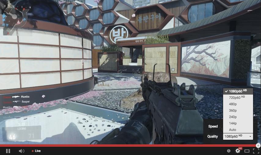 youtube 60fps html5 streaming yt advanced warfare 5