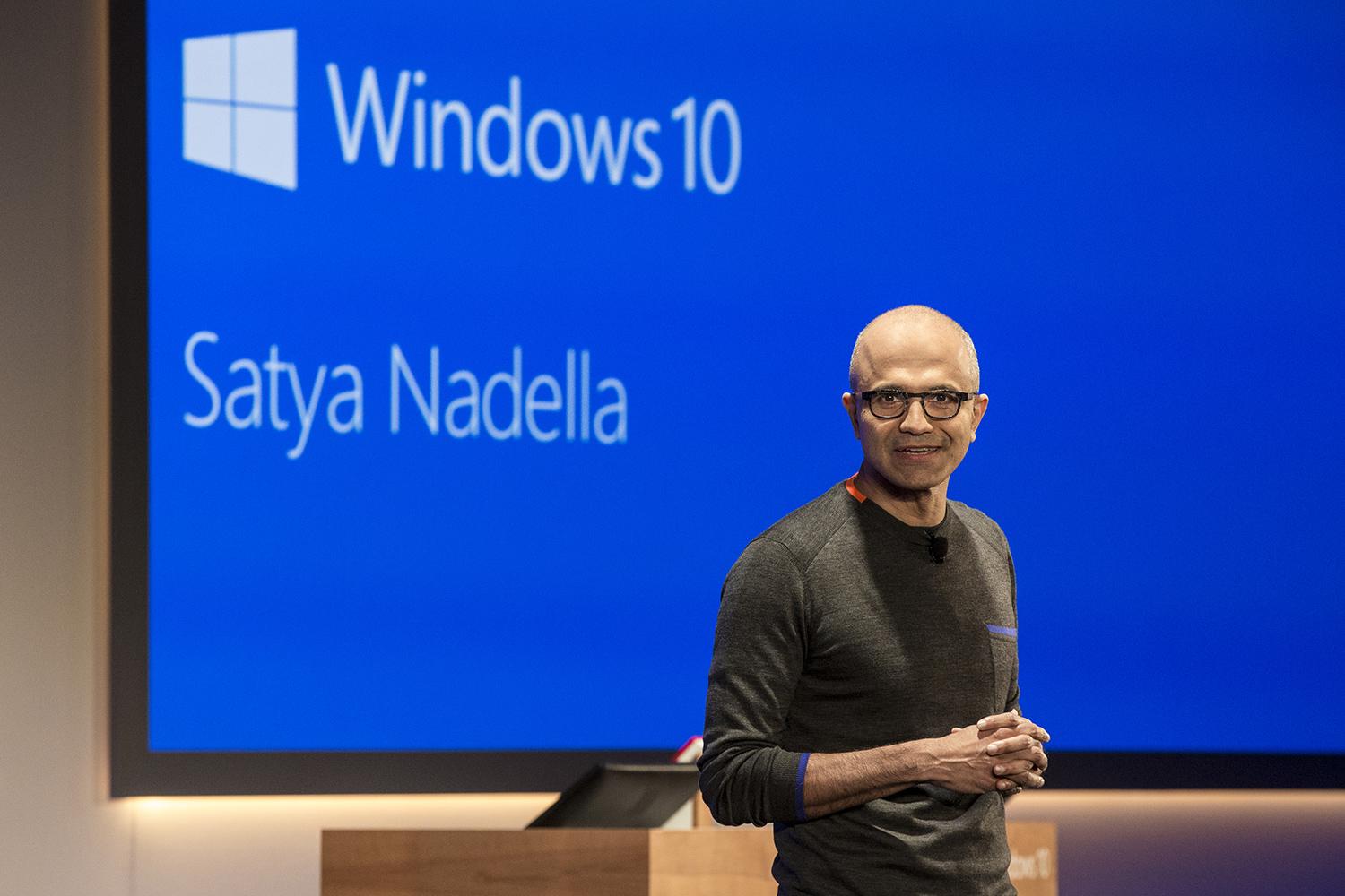 microsoft there will be no annual fee for windows 10 satya nadella print