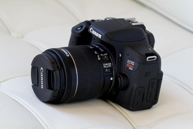 Canon EOS Rebel T6i hands on side angle