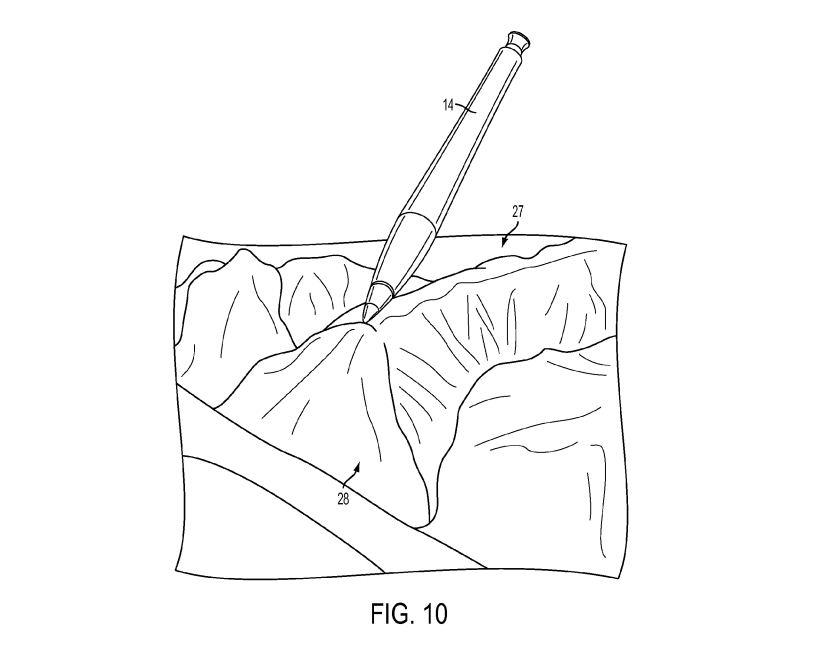 apple stylus patent texture