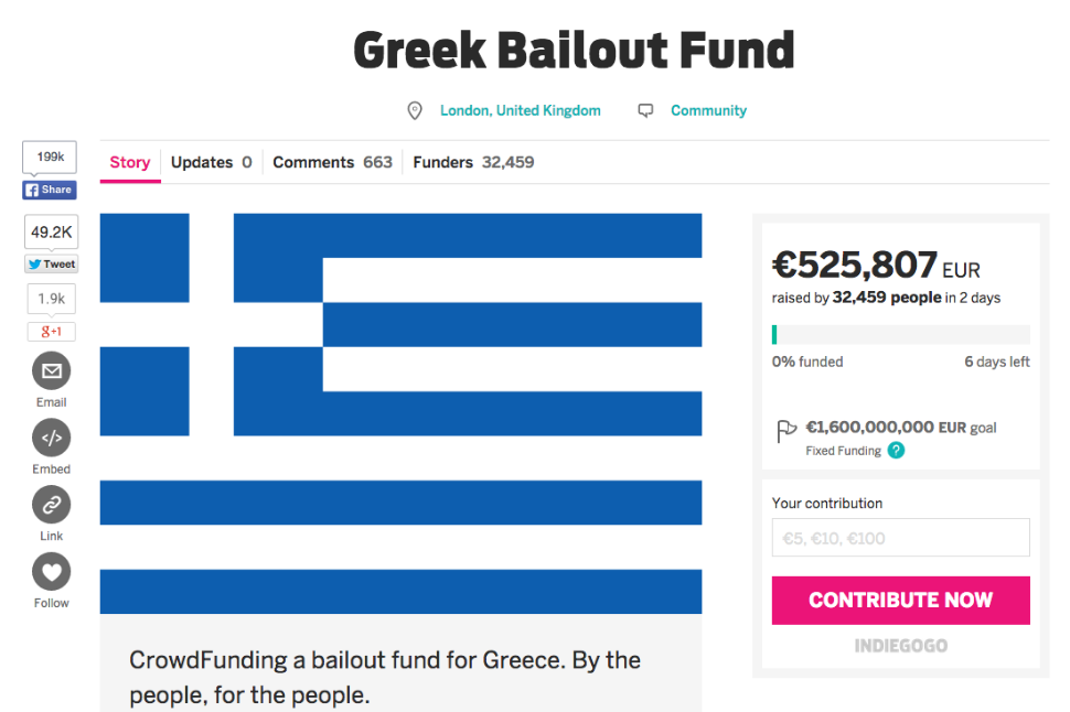 british man tries to pay off greek debt with crowdfunding campaign indiegogo bailout