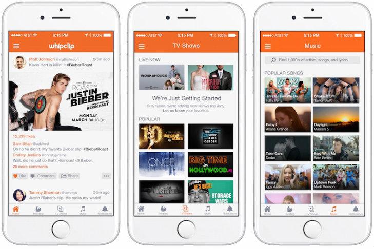 share tv music video clips legally whipclip screenshot 2