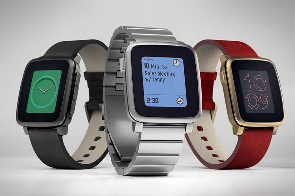 pebble time update quiet standby steel smartwatch