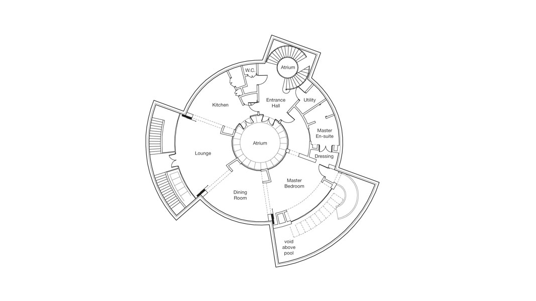 proposed underground house perdu looks awesome 027  cgi floorplan level1